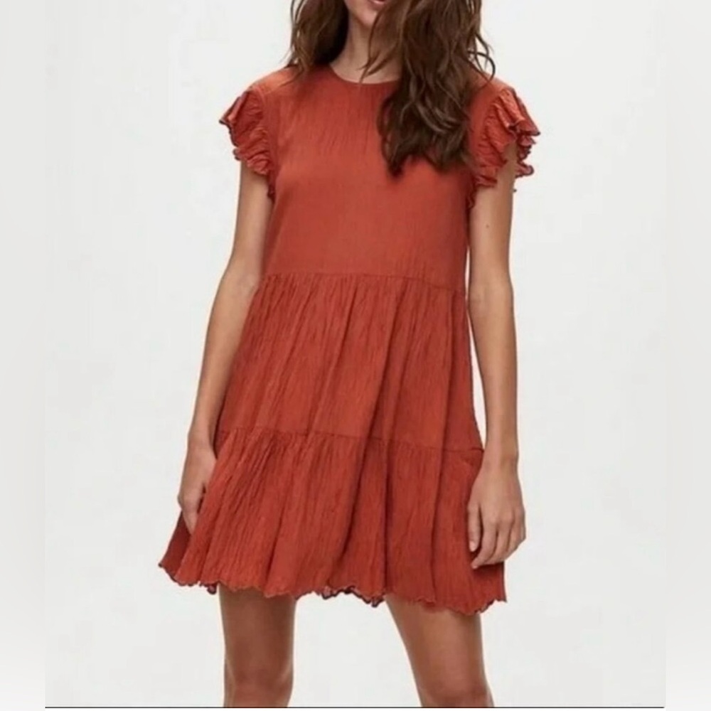 Aritzia Wilfred La Boheme Sidonie Tiered Babydoll Dress